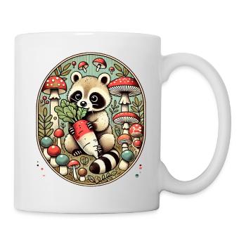 raton laveur mignon - Mug blanc - blanc - Droite