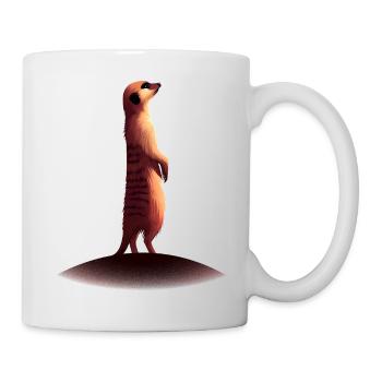 Erdmännchen - Tasse - Weiß - Rechts