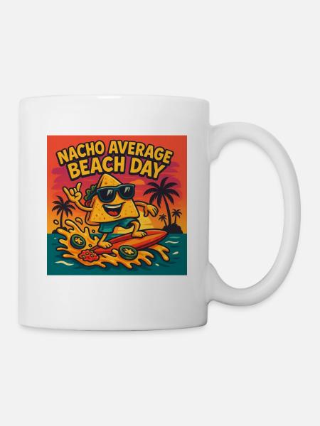 Nacho Average Beach Day Design - Tasse - Weiß