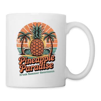 Ananas Paradise Fruits Vintage - Mug blanc - blanc - Droite