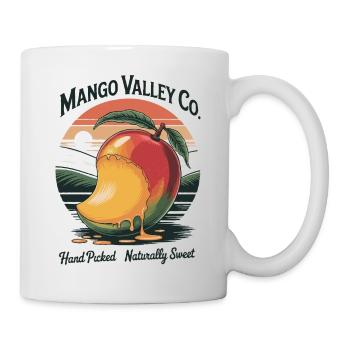 Mango Valley Retro Frucht - Tasse - Weiß - Rechts
