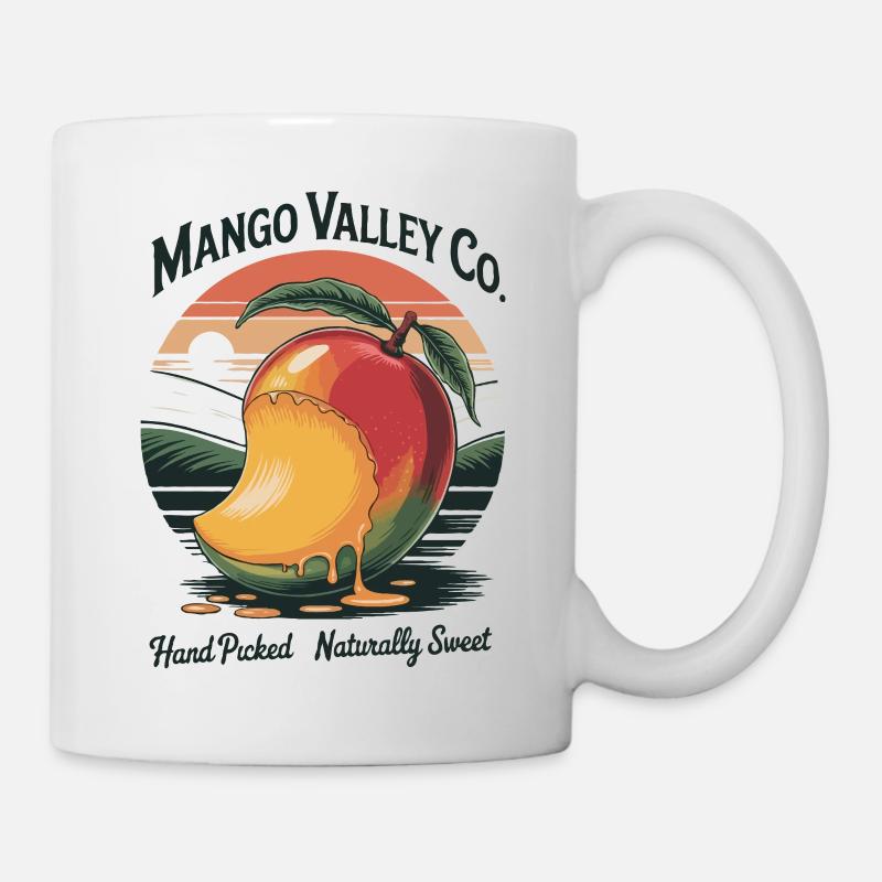 Mango Valley Retro Frucht - Tasse - Weiß