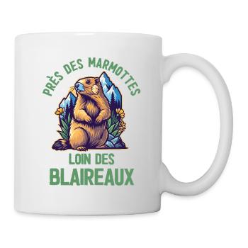 Humour marmotte - Mug blanc - blanc - Droite
