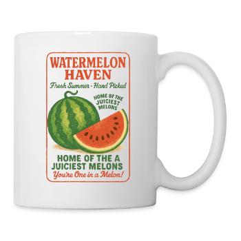 Melon Vintage Pastèque - Mug blanc - blanc - Droite