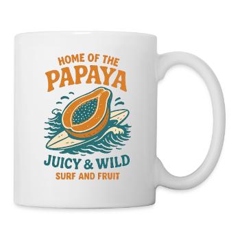 Papaya Retro Sommer Vintage - Tasse - Weiß - Rechts