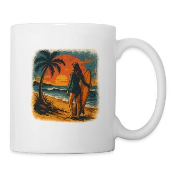 Surfer Beach Sunset - Mug - white - Right