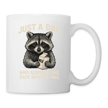 Geschenk zum Vatertag – Waschbärmilch - Tasse - Weiß - Rechts