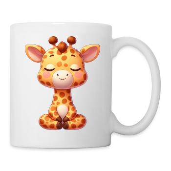 Süße Giraffe Yoga Meditation Entspannung Chill - Tasse - Weiß - Rechts