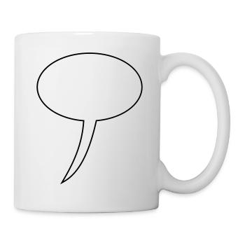 Speech Bubble Design Long - Mug - white - Right