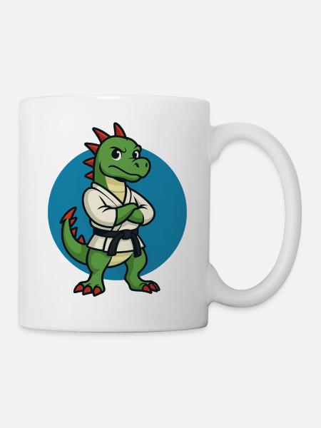 Karaté Dragon - Arts martiaux, Dessin animé - Mug blanc - blanc