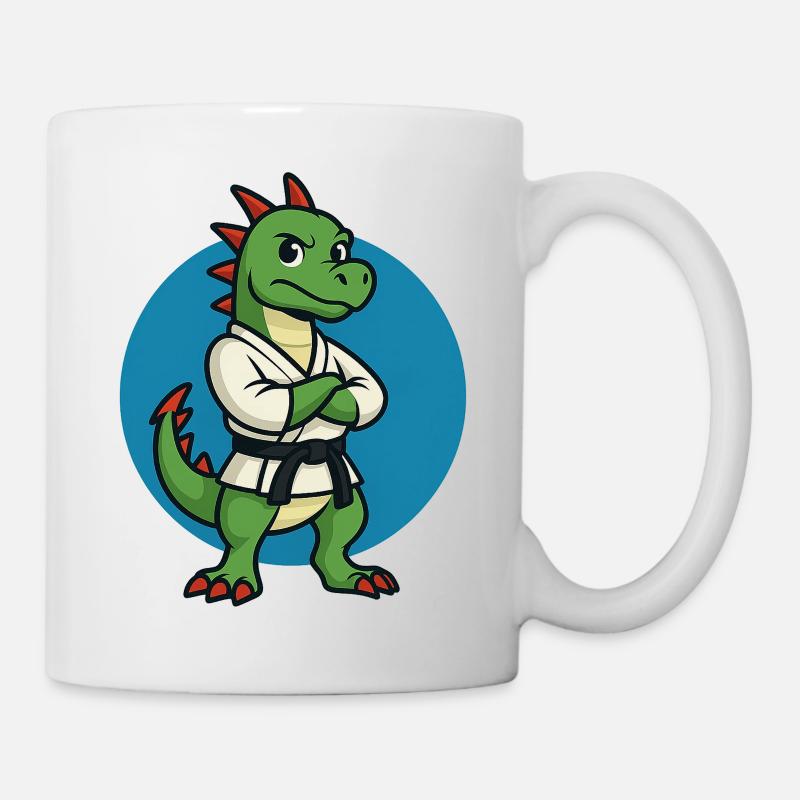 Karate Dragon - Martial Arts, Cartoon - Mug - white