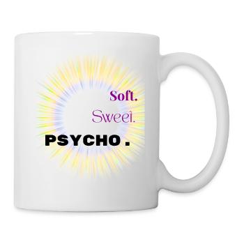Weiches süßes Psycho-Shirt – Y2K Baddie Ästhetik - Tasse - Weiß - Rechts