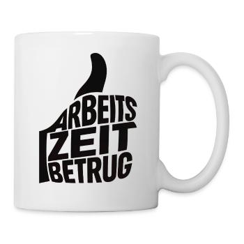 Working Time Fraud Thumbs Up German Memes - Mug - white - Right