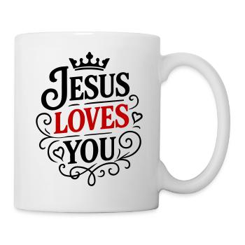 Jesus Liebt dich - Tasse - Weiß - Rechts