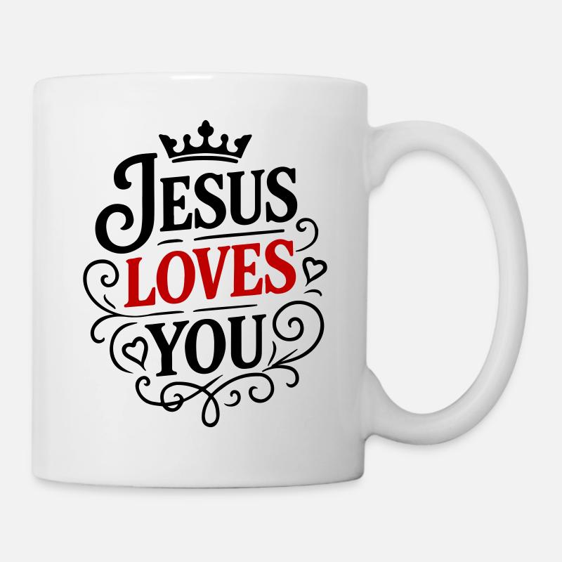 Jesus Liebt dich - Tasse - Weiß