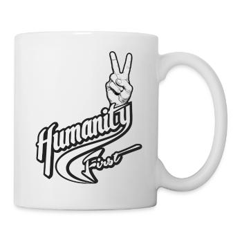 L’humanité d’abord | Symbole de la paix véritable - Mug blanc - blanc - Droite