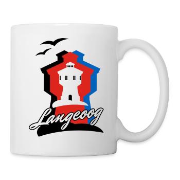Langeoog Style mit Wasserturm - Tasse - Weiß - Rechts