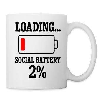 Loading Social Battery – Low Energy Funny Quote - Mug - white - Right