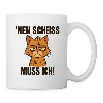 Funny cat with a cheeky saying - Mug - white - Right
