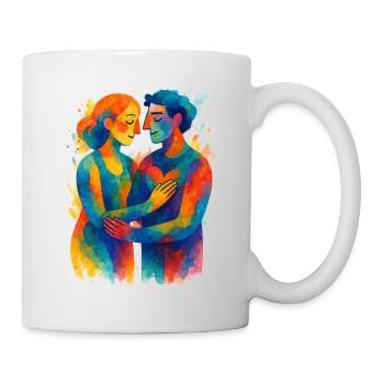 0013 amour abstrait - Mug blanc - blanc - Droite