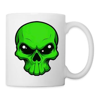 Alien Skull - Tasse - Weiß - Rechts