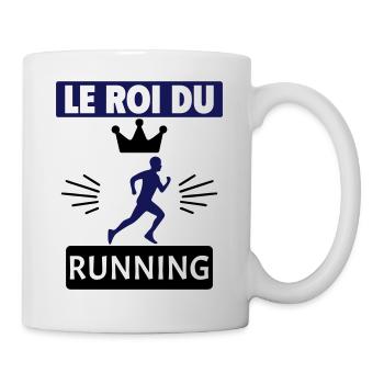 Le roi du running Jogging Sport Humour - Mug blanc - blanc - Droite