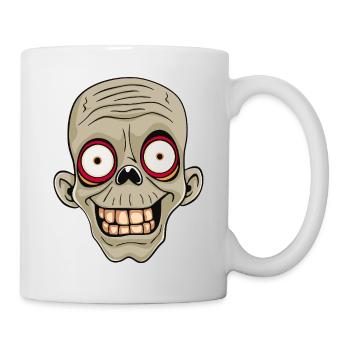 Grinning Zombie With Freaky Eyes - Mug - white - Right