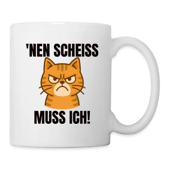 Work Office Funny Cat Naughty Saying - Mug - white - Right