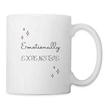 Emotionally Expensive – Soft Girl Aesthetic Quote - Mug - white - Right