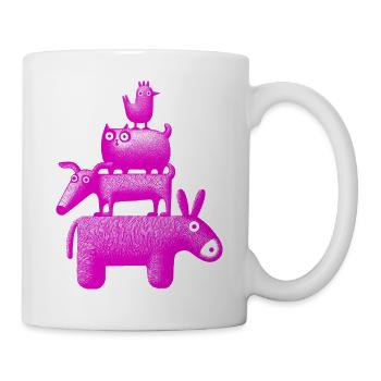 Musiciens de la ville « Pink » - Mug blanc - blanc - Droite