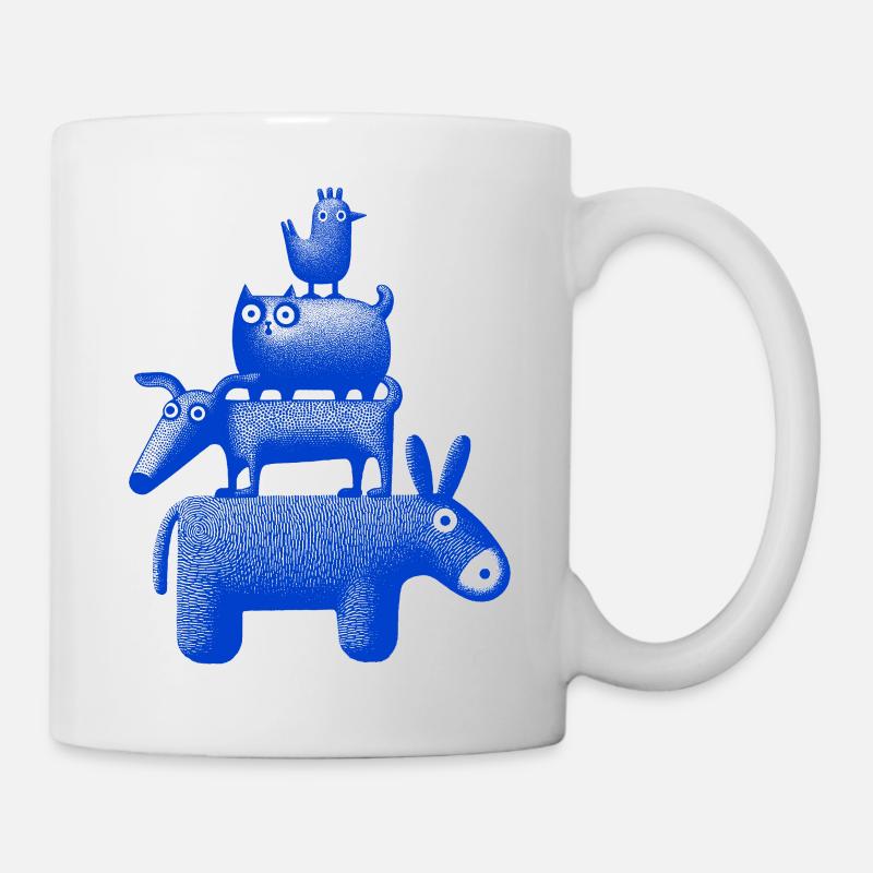 Town Musicians "Blue" - Mug - white