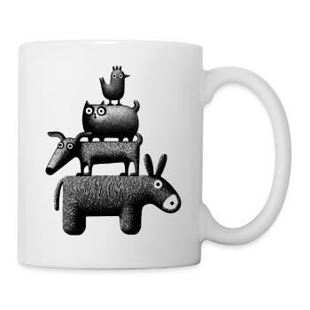 Musiciens de la ville « noirs » - Mug blanc - blanc - Droite