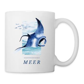 Sehnsucht nach Meer Manta - Tasse - Weiß - Rechts