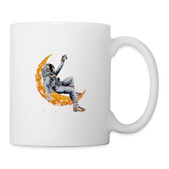 Reveur d'étoile Astronaute sur la Lune - Mug blanc - blanc - Droite