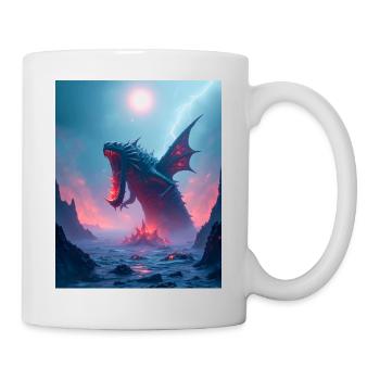 Leviathan, biblical sea serpent of Middle Eastern - Mug - white - Right