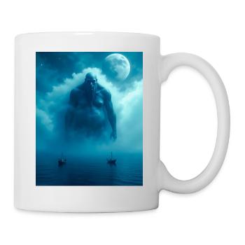 Umibōzu, Japanese sea ghost of Pacific folklore - Mug - white - Right