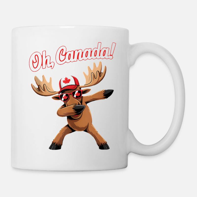 Canadian Moose Celebrate Canada Day - Mug - white