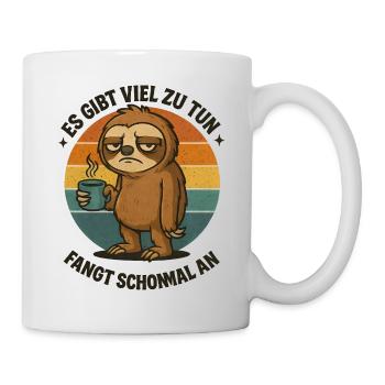 There's a lot to do, start sloth, - Mug - white - Right