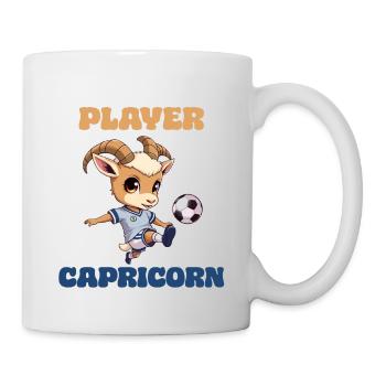 Steinbock Sternzeichen Fußball Horoskop Capricorn - Tasse - Weiß - Rechts