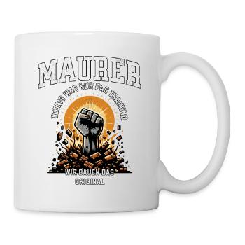 Maurer Maurermeister Geselle Lehrling - Tasse - Weiß - Rechts