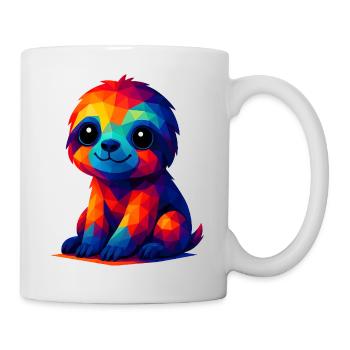 WPAP Polygon Kawaii Style Baby Sloth - Mug - white - Right