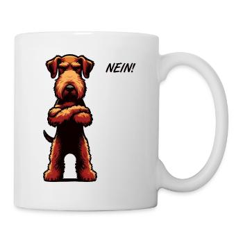 Nein Airedale Terrier Airedales Airedalebesitzer - Tasse - Weiß - Rechts