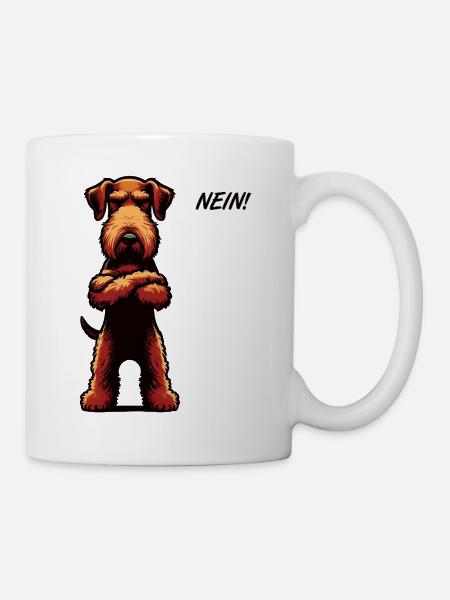 Nein Airedale Terrier Airedales Airedalebesitzer - Tasse - Weiß