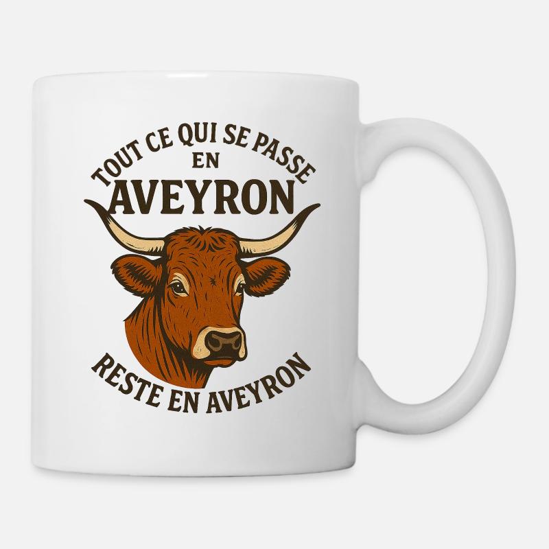 Tout ce qui se passe en Aveyron reste en Aveyron - Mug blanc - blanc