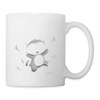 Cheerful Raccoon with Motivational Message - Mug - white - Right