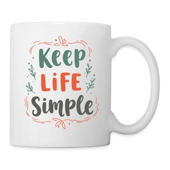 Minimalist Keep Life Simple Quote - Mug - white - Right
