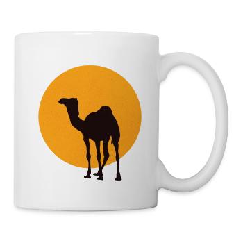 Dromedar Kamel Silhouette - Tasse - Weiß - Rechts