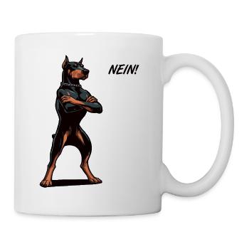 Nein Dobermann Dobermannbesitzer Dobermannhalter - Tasse - Weiß - Rechts