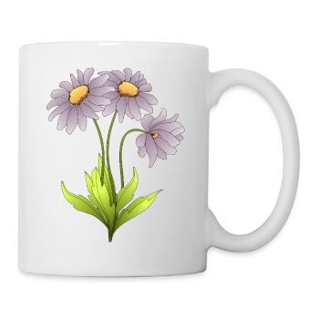 Fleur - Mug blanc - blanc - Droite