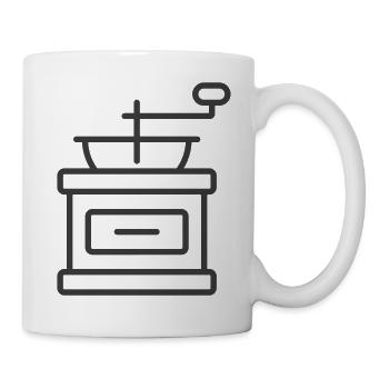 Vintage Coffee Grinder Illustration - Mug - white - Right